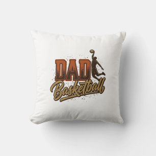 Vader Basketbal Vintage Gravure Shirt Ontwerp_1 Kussen
