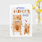 Vader Beer Foto Wenskaart Kaart (Gele Bloem)