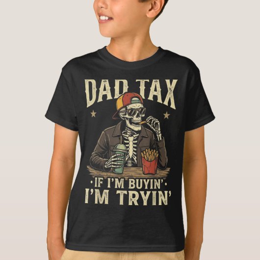 Vader belasting als kopen probeert grappige vaderd t-shirt (Voorkant)