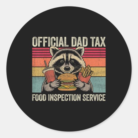 Vader Belasting Ambtenaar Vader Grappig Oude Wasbe Ronde Sticker (Voorkant)