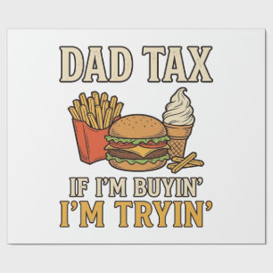 Vader Belasting Grappig Fast Food Vader Citaat Vec Cadeaupapier