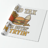 Vader Belasting Grappig Fast Food Vader Citaat Vec Cadeaupapier (Uitgerold)