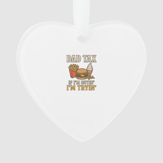 Vader Belasting Grappig Fast Food Vader Citaat Vec Ornament (voorkant)