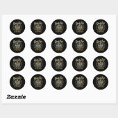 Vader belasting grappig skelet vader grappen vader ronde sticker (Vel)