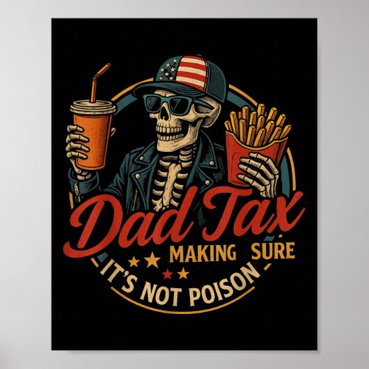 Vader belasting grappig Vaderdag & 4 juli  Poster (Voorkant)
