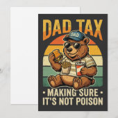 Vader Belasting Grappige Beer Vader Humor Ontwerp Kaart (Voorkant / Achterkant)