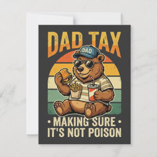 Vader Belasting Grappige Beer Vader Humor Ontwerp Notitiekaartje