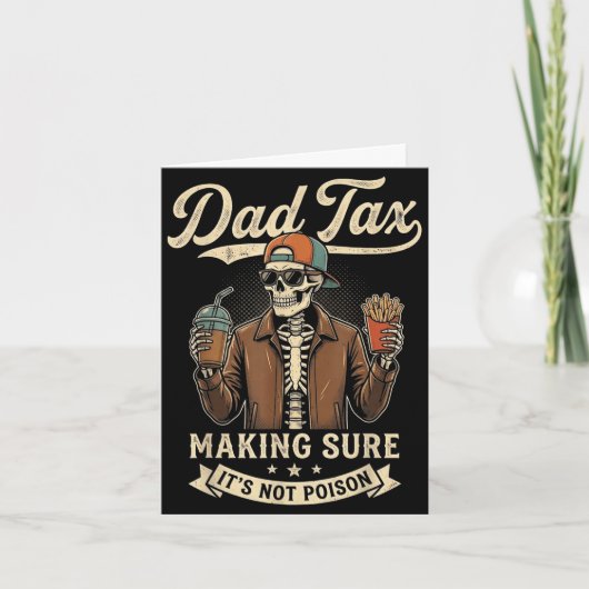 Vader belasting grappige mannen papa daddy skelet kaart (Voorkant)