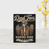 Vader belasting grappige mannen papa daddy skelet kaart (Gele Bloem)