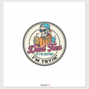 Vader Belasting Skelet Fast Food Humor T-shirt Ont Sticker