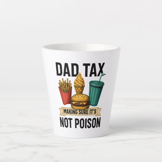 Vader Belastingdienst zorgt ervoor dat het geen ve Latte Mok (Voorkant)