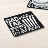 Vader Belastingdienst zorgt ervoor dat het niet gi Kartonnen Onderzetters (Schuin)