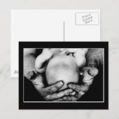 Vader beschermt handen briefkaart (Voorkant / Achterkant)