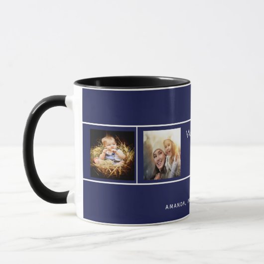 Vader Beste vader ooit blauw foto Mok (Links)