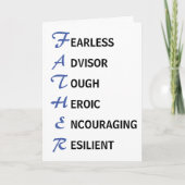 Vader Betekenis Vaderdag Kaart (Voorkant)