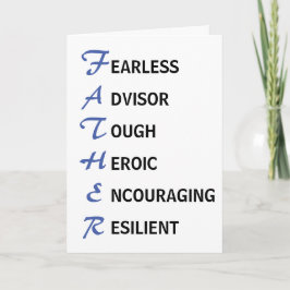 Vader Betekenis Vaderdag Kaart