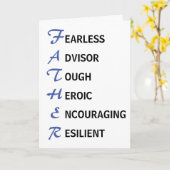 Vader Betekenis Vaderdag Kaart (Gele Bloem)