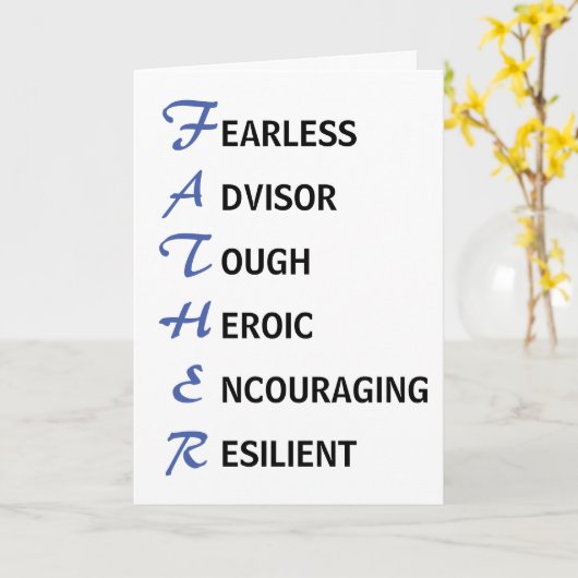 Vader Betekenis Vaderdag Kaart (Gele Bloem)