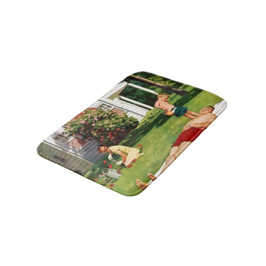 Vader bezoedelen badmat (Gekanteld)