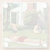 Vader bezoedelen glazen onderzetter (Achterkant)