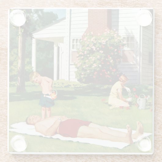 Vader bezoedelen glazen onderzetter (Achterkant)