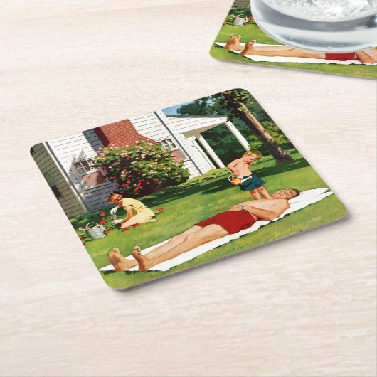 Vader bezoedelen kartonnen onderzetters (Schuin)