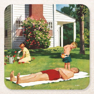 Vader bezoedelen kartonnen onderzetters