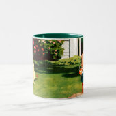 Vader bezoedelen tweekleurige koffiemok (Center)