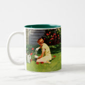 Vader bezoedelen tweekleurige koffiemok (Links)