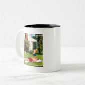 Vader bezoedelen tweekleurige koffiemok (Voorkant links)