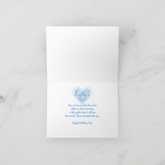 Vader Birthday Inspirerend International Heart Kaart (Binnen)