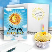 Vader Birthday Yellow Smiling Sun Card Kaart