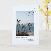 Vader Birthday, zeeborst Kaart (Gele Bloem)