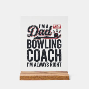 Vader Bowling Coach Altijd Gelijk Vintage Shirt On Acryl Bord