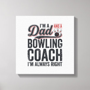 Vader Bowling Coach Altijd Gelijk Vintage Shirt On Canvas Afdruk