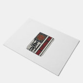 Vader-brandweer verweerde vlag vector ontwerp_1 deurmat (Schuin)