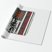Vader-brandweerman Bedrukte Vlag Vector Design_1 Cadeaupapier (Uitgerold)