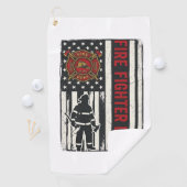 Vader-brandweerman Bedrukte Vlag Vector Design_1 Golfhanddoek (Insitu)