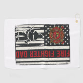 Vader-brandweerman Bedrukte Vlag Vector Design_1 Golfhanddoek (Horizontaal)