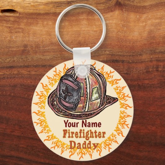Vader brandweerman sleutelhangers (Voorkant)