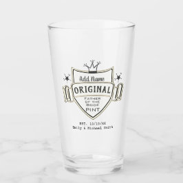 VADER BRUID - Gepersonaliseerde Groomsmen PINT GLA Glas