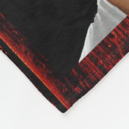 Vader bruin hout fotocollage fleece deken (Hoek)