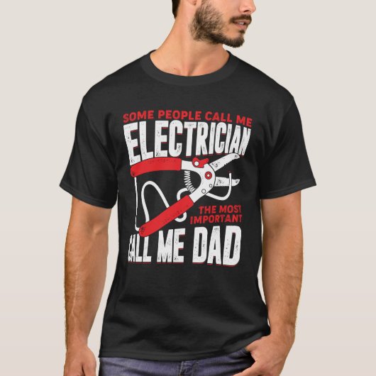Vader-cadeau van de elektricien t-shirt (Voorkant)
