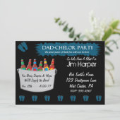 Vader-chelor Diaper Keg Party uitnodigingen (Staand voorkant)