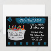 Vader-chelor Diaper Keg Party uitnodigingen (Voorkant / Achterkant)