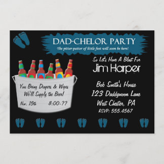 Vader-chelor Diaper Keg Party uitnodigingen