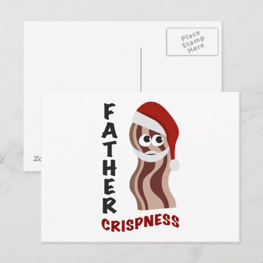 Vader Crispness! Bacon Briefkaart (Voorkant / Achterkant)