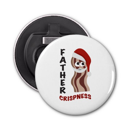 Vader Crispness! Bacon Button Flesopener (Voorkant)