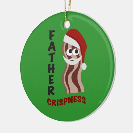 Vader Crispness! Bacon Keramisch Ornament (Links)