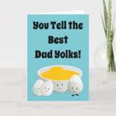 Vader Dag Pap Jokes Pun Food Eggs Cartoon Kaart (Voorkant)